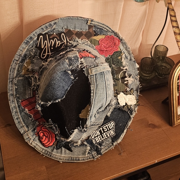 Patchwork Denim Bucket Hat